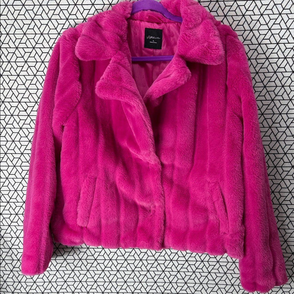 Vibrant Pink Teddy Jacket